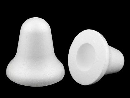 Polystyrenový zvonek Sepas 60 mm, lehký polotovar k dozdobení a dekorování