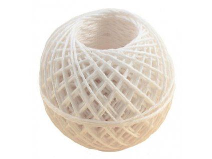Lněný bělený motouz Juta Prolen 100 g, průměr 1,25 mm, nosnost 10 kg