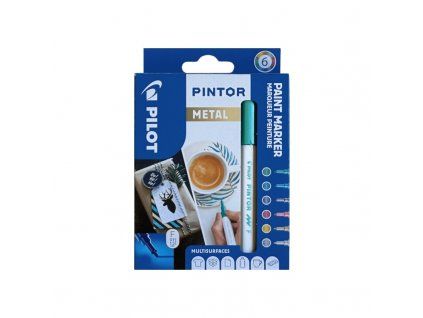 Sada akrylových fixů Pilot Pintor EF 0,7 mm, metalické odstíny, pigmentový inkoust