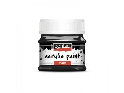 Hobby akrylová barva Pentart MATTE 50 ml, černá