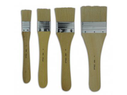 Plochý široký štětinový štětec spalter t_brush 8009, bílá vepřová štětina, různé velikosti