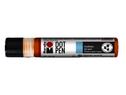 Marabu Dot Pen tečkovací pero 25 ml, oranžová matná barva na vodní bázi pro reliéfní tečky