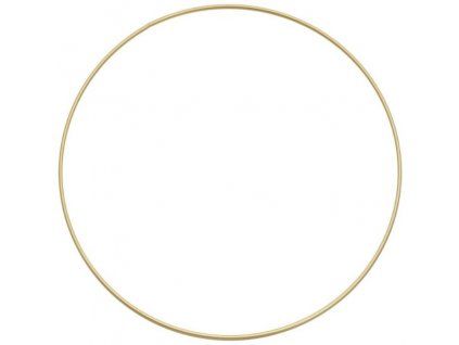 HobbyFun kovový kruh na lapač snů 20 cm, zlatě lakovaný ocelový drát 3 mm