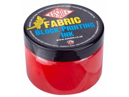 ESSDEE tiskařská barva na textil 150 ml, červená, pro tisk linorytovou technikou na bavlnu