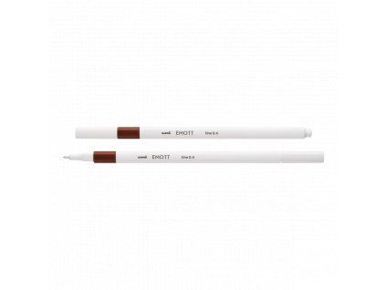 Uni EMOTT liner Mitsubishi Pencil, tenký fix 0,4 mm, hnědá barva, jednotlivě