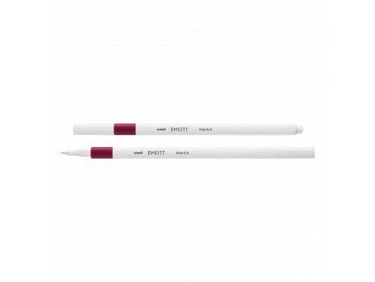 Uni EMOTT liner tenký fix 0,4 mm odstín bordó, bílé tělo, jemný hrot