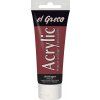 Akrylová barva Kreul El Greco 75 ml, odstín červená krapplack, tuba s víčkem