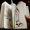 Art Creation Sketch Book, černé velurové desky, plochá gumička a stužková záložka