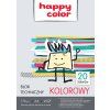 Blok barevných papírů Happy Color technický A4 170 g, sada 20 listů na tvoření
