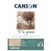 Canson C a Grain lepený blok A4, 250 g, 30 listů, okrově tónovaný papír s jemnou strukturou
