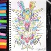 Sada Uni Posca PC-3M 4 ks, ideální pro malování na kamínky a kreativní tvorbu