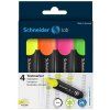 Schneider Job 150 zvýrazňovač, sada 4 barev, klínový hrot 1-5 mm