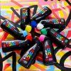 Série Posca MOP'R, odkaz na historii street artu, růžový odstín, šířka stopy 3-19 mm