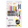 Sada pro kaligrafii a blending Tombow Good Vibes, obsah: ABT Dual Brush Pen, Water Brush, Fudenosuke a paleta