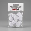Suchý zip samolepící - kolečka průměr 20 mm - bílý - balení 20 ks